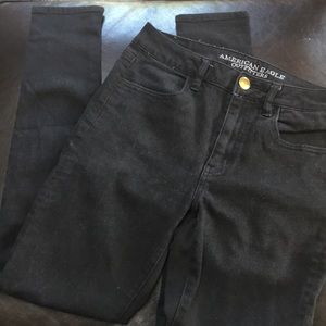AEO American eagle black high waist jegging sz 6
